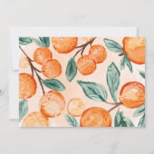 オレンジのかわいこちゃんターニング22歳の誕生日パーティー写真 招待状 (裏面)