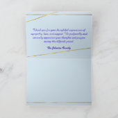 オレンジのばら色の死別のサンキューカード サンキューカード (内部)