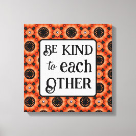 オレンジのひまわり BE KIND キャンバスプリント