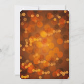 オレンジのぼやけたライトオールハンズミーティング招待状 招待状 (裏面)