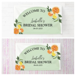 オレンジのアーチ ウェルカム グリーン レモン ブライダルシャワー 横断幕