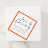 オレンジのウェディングシャワーギフトタグ フェイバータグ (インサイチュ)