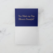 オレンジのウォーターリリーの水彩花 サンキューカード (内部)