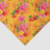 オレンジのエレガントな花 薄葉紙 (詳細)