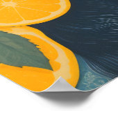 オレンジのオアシス:バイタリティのお祝い ポスター (角)