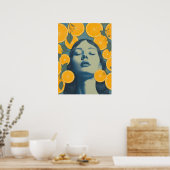 オレンジのオアシス:バイタリティのお祝い ポスター (キッチン)