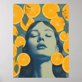 オレンジのオアシス：バイタリティのお祝い ポスター