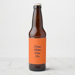 オレンジのオリジナルビール瓶ラベル ビールラベル