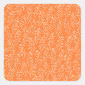 オレンジのカッティング自然スクエアステッカー スクエアシール (正面)