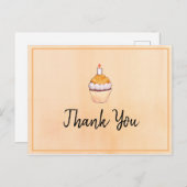 オレンジのカップケーキありがとう ポストカード (正面/裏面)