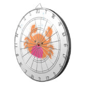 オレンジのカートゥーンカニ ダーツボード (正面右)