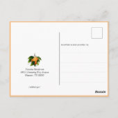 オレンジのキャンセルポストカード ポストカード (裏面)