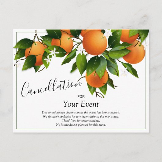 オレンジのキャンセルポストカード ポストカード (正面)
