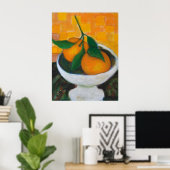 オレンジのキャンバス印刷 ポスター (ホームオフィス)