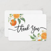 オレンジのキューティーズ感謝カード サンキューカード (正面/裏面)