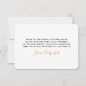 オレンジのキューティーズ感謝カード サンキューカード (裏面)