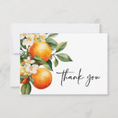 オレンジのキュートなクレメンティン 感謝カード (正面)