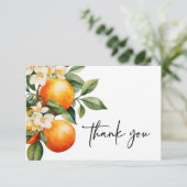 オレンジのキュートなクレメンティン 感謝カード (スタンド正面)