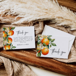 オレンジのキュートなクレメンティン 感謝カード