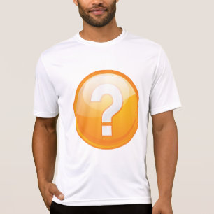 オレンジのクエスチョンマーク 太字 モダンシンボル Tシャツ
