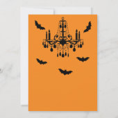 オレンジのクモとレースのウェディング招待状 招待状 (裏面)