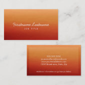 オレンジのグラデーションなネットワーキングの名刺 名刺 (正面/裏面)