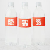 オレンジのグラデーションにロゴを追加 ペットボトルラベル (ボトル)