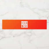 オレンジのグラデーションにロゴを追加 ペットボトルラベル (シングルラベル)