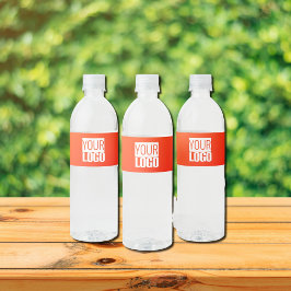 オレンジのグラデーションにロゴを追加 ペットボトルラベル