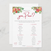 オレンジのグリーン | 財布の中身は何？シャワーパーティゲーム エンクロージャーカード (正面/裏面)