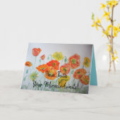 オレンジのケシは、あなたの奇跡がカードを待つ信仰を持っている カード (黄色い花)