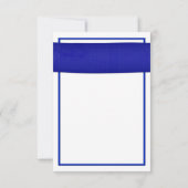 オレンジのゲルバダイシー ブルー ウェディング 返信カード (裏面)