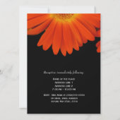 オレンジのゲルバダイジー花のキリスト教式結婚式 招待状 (裏面)