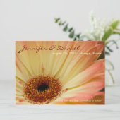 オレンジのゲルベラ • 結婚式の予告状 セーブザデート (スタンド正面)