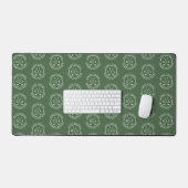 オレンジのゴルフモノグラム オーダーメイド 名前入り デスクマット (キーボード&マウス)