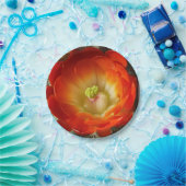 オレンジのサボテンの花の紙皿 ペーパープレート (パーティー)