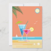 オレンジのサマーウェディング招待状 招待状 (裏面)