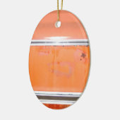 オレンジのシェビートラックドア セラミックオーナメント (左)