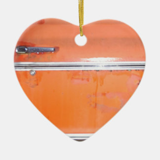 オレンジのシェビートラックドア セラミックオーナメント