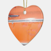 オレンジのシェビートラックドア セラミックオーナメント (左)