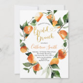 オレンジのシトラス ウェディング ブランシュ 招待状 (正面)