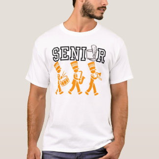 オレンジのシルエットを持つシニア・マーチングバンド Tシャツ
