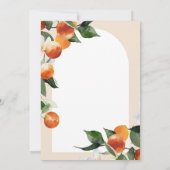 オレンジのジェンダー発表パーティー　かわいい赤ちゃんはどんな子？ 招待状 (裏面)