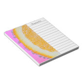 オレンジのジューシーなスプラッシュ ノートパッド (アングル)