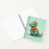 オレンジのスカーフを巻いたかわいい恐竜 ノートブック (内部)