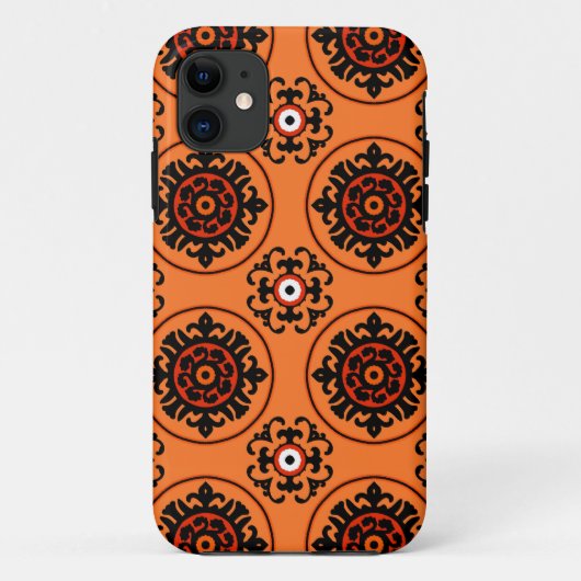 オレンジのスザニ模様 Case-Mate iPhoneケース (裏面)