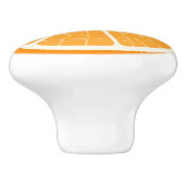 オレンジのスタイル化したフルーツスライス セラミックノブ (側面)