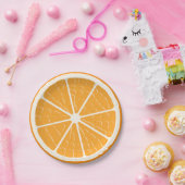 オレンジのスタイル化したフルーツスライス ペーパープレート (パーティー)