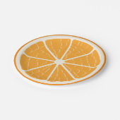 オレンジのスタイル化したフルーツスライス ペーパープレート (アングル)