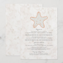 オレンジのスターフィッシュ ウェディング情報 招待状